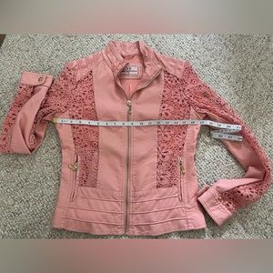 New Pink faux leather jacket